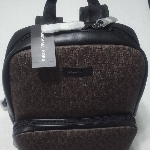 NEW Michael Kors Everett Brown Black Backpack main image 11
